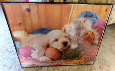 Antigo 1992 Cachorro Gato Persa Gatinho Bola Fio Estampa Marco Bolsa de Valores, usado comprar usado  Enviando para Brazil