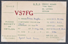 Qsl postcard ceylon for sale  KINGSWINFORD