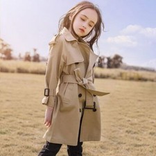Jaqueta Trench Coats Longa 4-13Y Meninas Adolescentes Meninas Primavera Outono Infantil comprar usado  Enviando para Brazil