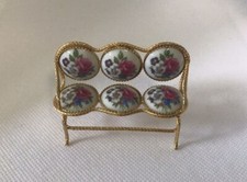 Vintage Miniatura BANCO EME Casa de Bonecas Porcelana Ouro Espanha HTF, usado comprar usado  Enviando para Brazil