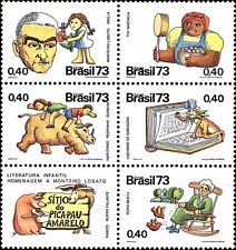 Brasil #Mi1396-Mi1400 MNH 1973 Monteiro Lobato livros infantis rinoceronte porco [1314a], usado comprar usado  Enviando para Brazil