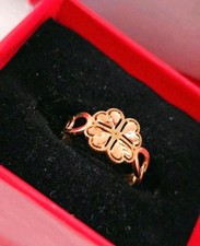 Goldener ring kleeblatt gebraucht kaufen  Burbach