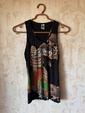 Camiseta feminina Ed Hardy Christian Audigier preta sem mangas comprar usado  Enviando para Brazil
