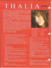 THALIA Raro VINTAGE 2002 PROMO TRADE AD Pôster para CD Autointitulado Estado Perfeito 8,5x11 comprar usado  Enviando para Brazil