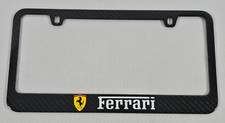 Usado, Quadro de placa de licença preto ajuste universal durável fibra de carbono EUA para Ferrari comprar usado  Enviando para Brazil