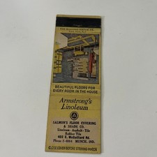 Usado, Salmon's Floor Covering & Shade Co Muncie IN Capa Matchbook Vintage SMB7-2 comprar usado  Enviando para Brazil