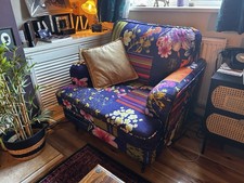 Patchwork armchair accent for sale  LOUTH