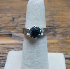 3CT Azul Tratados Anillo con Diamante Gran Brillo Y Luster! Aniversario Regalo comprar usado  Enviando para Brazil