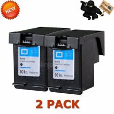 Pacote com 2 cartuchos de tinta preta 901XL para HP Officejet J4580 J4640 J4680 J4550 G510g comprar usado  Enviando para Brazil