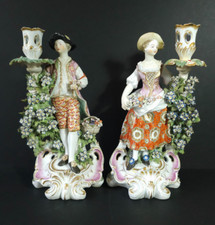 Pair derby figural for sale  LOUGHBOROUGH