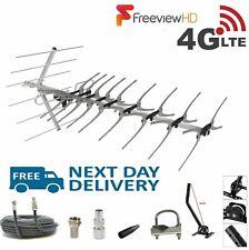Freeview TV Aerial Full 48 kit de instalação 5G sinais digitais HD 4K externos e internos, usado comprar usado  Enviando para Brazil