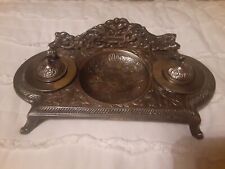 Antique metal inkwell for sale  Shipping to Ireland