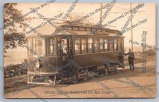 Usado, Cartão postal foto real antigo RPPC carrinho elétrico carro de rua Weirs Beach NH  comprar usado  Enviando para Brazil