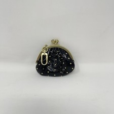Bolsa Hobo Dazzle Charme Couro Preto Dobrado Parafusos Dourados/Hardware Fecho Kisslock comprar usado  Enviando para Brazil