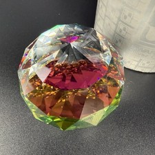 Peso de papel cristal mudança de cor Swarovski prisma bola orbe arco-íris peso de papel, usado comprar usado  Enviando para Brazil