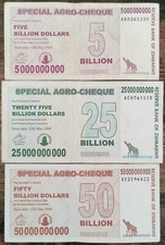 Série billets zimbabwe d'occasion  Aunay-sur-Odon