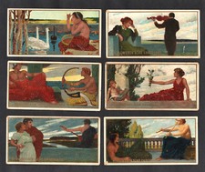 Instrumentos musicais Stollwerck Ser 75 conjunto de cartas 1899 violino harpa alaúde flauta música comprar usado  Enviando para Brazil