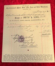 Antique letterhead clerkenwell for sale  RIPLEY