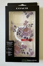 Capa protetora Coach para MagSafe para iPhone 15 Pro Max moody floral roxa, usado comprar usado  Enviando para Brazil