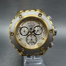 Invicta Subaqua Reserve cronógrafo masculino 52mm mostrador prata ouro data do dia 80468 comprar usado  Enviando para Brazil