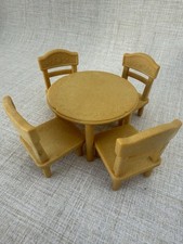 Mesa de jantar redonda Epoch Calico Critters Sylvanian Families e 4 cadeiras bronzeada, usado comprar usado  Enviando para Brazil