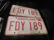 Maryland license plates for sale  Westminster