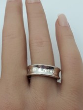 Anel de prata esterlina côncava T & Co. Tiffany 1997 tamanho 7 comprar usado  Enviando para Brazil