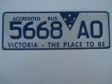Placa de licença 2002 Victoria credenciada operador ônibus 5668-AO Place to Be, usado comprar usado  Enviando para Brazil