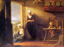 Oil painting woman child in room Awaiting-The-Fishermans-Return-Jozef-Israels comprar usado Oil painting woman child in room Awaiting-The-Fishermans-Return-Jozef-Israels comprar usado  Enviando para Brazil