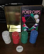 Fichas de PÓKER | Caja 4 colores + ficha Dealer | Poker Chips comprar usado  Enviando para Brazil