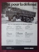 10/1982 PUB FIAT IVECO 320 PTM 6605 CAMION MILITAIRE MILITARY TRUCK BLINDE AD comprar usado  Enviando para Brazil