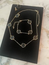 Black charmed necklace for sale  SALFORD