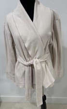 Jaqueta/quimono/robe bege com cinto de pele tamanho M/2 comprar usado  Enviando para Brazil