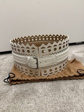 Alaia white leather for sale  BANSTEAD