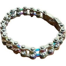 Pulseira corrente feminina arco-íris strass aço inoxidável motocicleta bicicleta comprar usado  Enviando para Brazil