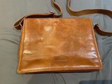 Brown leather messenger for sale  BROMLEY