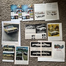 Lote de anúncios com impressão colorida GM Pontiac Tiger GTO, Grand Prix & Tempest década de 1960 comprar usado  Enviando para Brazil