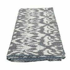 Usado, Colcha Kantha de algodão reversível estampa de bloco de mão indiana Ikat colcha única comprar usado  Enviando para Brazil