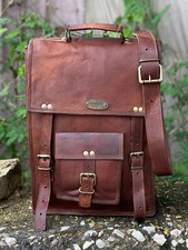 Cuero Hombre Vintage Portátil Bandolera Hombro Maletín Bolsa (Último Edición) comprar usado  Enviando para Brazil