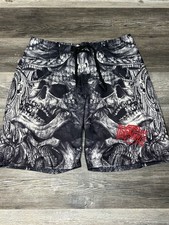 Shorts de natação vintage Y2K MMA Elite caveira gótica grunge board AOP G comprar usado  Enviando para Brazil