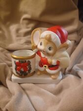 Castiçal Enesco Santa Mouse Tealight 3,5" comprar usado  Enviando para Brazil