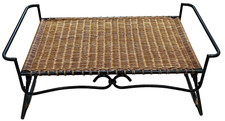 Bandeja de ferro forjado vime rattan colo - Bandeja de cama para café da manhã em excelente estado usado dobrável 23" x 12,5" comprar usado  Enviando para Brazil