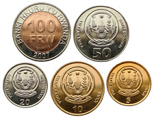 RWANDA ZESTAW 5 MONET 5 - 100 FRANKÓW 2007 - 2011 ROŚLINY UNC na sprzedaż  PL