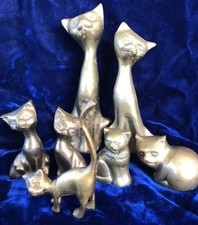Estatuetas de gato de bronze gatinhos retrô vintage meados do século moderno conjunto de 7 comprar usado  Enviando para Brazil