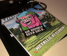 Chaveiro ovelha rosa de um filme de Minecraft merch bolsa cega elo dourado comprar usado  Enviando para Brazil