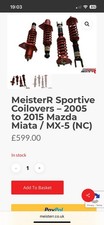 Meisterr sportive coilovers for sale  CLECKHEATON