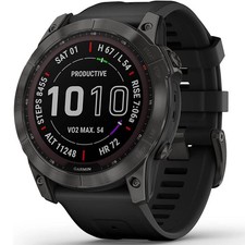 Smartwatch Garmin Fenix 7X Safira Solar - Cinza Carbono Titânio com Pulseira Preta comprar usado  Enviando para Brazil