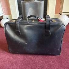 vintage leather suitcase for sale  SWINDON