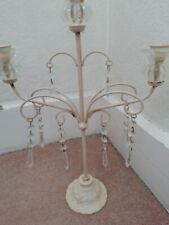 Cream metal candelabra for sale  PURLEY