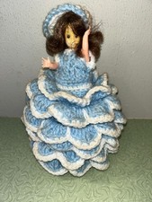 Capa de papel higiênico vintage azul crochê menina mulher boneca retrô MCM banheiro comprar usado  Enviando para Brazil